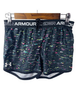 Under Armour Youth Large YLg Shorts Girls Black Multi Color Print Stretc... - £21.79 GBP