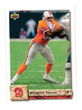 1992 Upper Deck #168 Broderick Thomas Tampa Bay Buccaneers - £3.93 GBP