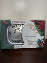 Vintage Wilton Armetale Peace On Earth Goodwill To All Bread Serving Plate NEW - £9.46 GBP