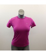 Nike Fit Dry Athletic Top Women&#39;s Size Small Purple Short Sleeve Crew Ne... - $7.92