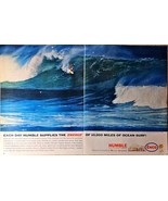 Humble Enco 10000 miles of ocean surf hawaii 1962 Vintage print ad - $14.95