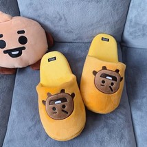 new Cute Flock Plush Cotton Slippers Home Wooden Floor Leisure Slippers Candy Co - £14.31 GBP