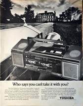 TOSHIBA BEVERLY HILLS BOOM BOX - Rich&amp;Famous-RT-7096 -1986 Vintage Print Ad - €14,42 EUR