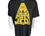 Star Wars Mens 2XL Black Scrolling Titles T-shirt episodes IV toVI - £7.40 GBP