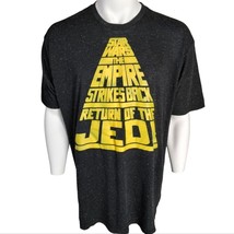 Star Wars Mens 2XL Black Scrolling Titles T-shirt episodes IV toVI - $9.46