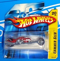 Hot Wheels 2006 First Editions #20 Hammer Sled Red w/ Silver Flames Shor... - $3.00