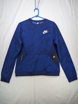 Nike Sweatshirt Boys XL Blue Pullover Crew neck With Pocket Long Sleeve - £9.61 GBP