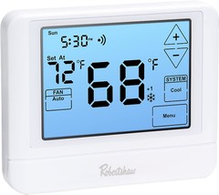 Thermostat With Touchscreen, Multi-Stage, 4 Heat/ 2 Cool,, Fi Programmab... - £81.29 GBP