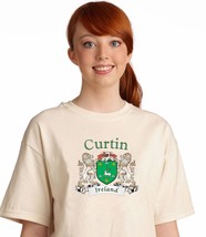 Curtin Irish Coat of arms tee Shirt in Natural - $15.63+