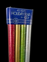 4 Rolls Vintage 70s Cleo Christmas Gift Wrap Wrapping Paper 40 Sq Ft Tot... - $28.51