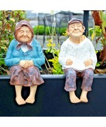 Grandparents Garden Ornaments Grandma Grandad Figures Nana Papa Statues ... - $35.99