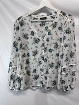 1.State Top Peasant Boho Floral Blouse Top Long Sleeve Lightweight Floral S - £15.55 GBP