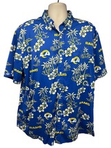 Reyn Spooner Vintage NFL Los Angeles Rams Football Hawaiian Button Up Shirt 2XL - £109.62 GBP