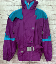Spyder Women 8 Ski Jacket Belted Thinsulate Hong Kong Vintage Purple Tur... - £77.84 GBP