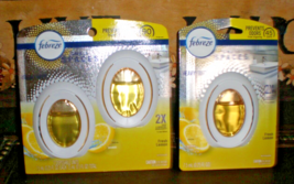 3 Febreze Small Spaces Fresh Lemon Prevents Odors From Lingering Air Fresheners - £16.15 GBP