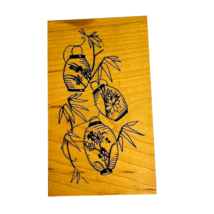 Vintage Great Impressions Chinese Rice Paper Lantern Bamboo Rubber Stamp G362 - £10.34 GBP