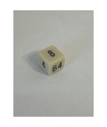 Vintage Backgammon Game Replacement Multiplier Dice Black White 7/16” in - $3.95