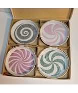 4 TMJ Japan Coasters Porcelain in Original Box Pinwheel Design - $342.12 MXN