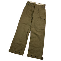 Vintage 50s Australian Military Wool Pants Carter Smith &amp; Co Army Green Size 11 - £42.66 GBP