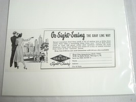 1958 Gray Line Bus Ad Go Sight-Seeing The Gray Line Way  5 3/4&quot;x  2 1/4&quot;... - $7.99