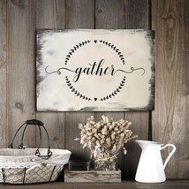 Gather Sign Stencil - Reusable DIY Rustic Stencil - Vintage Sign Decor - $23.00