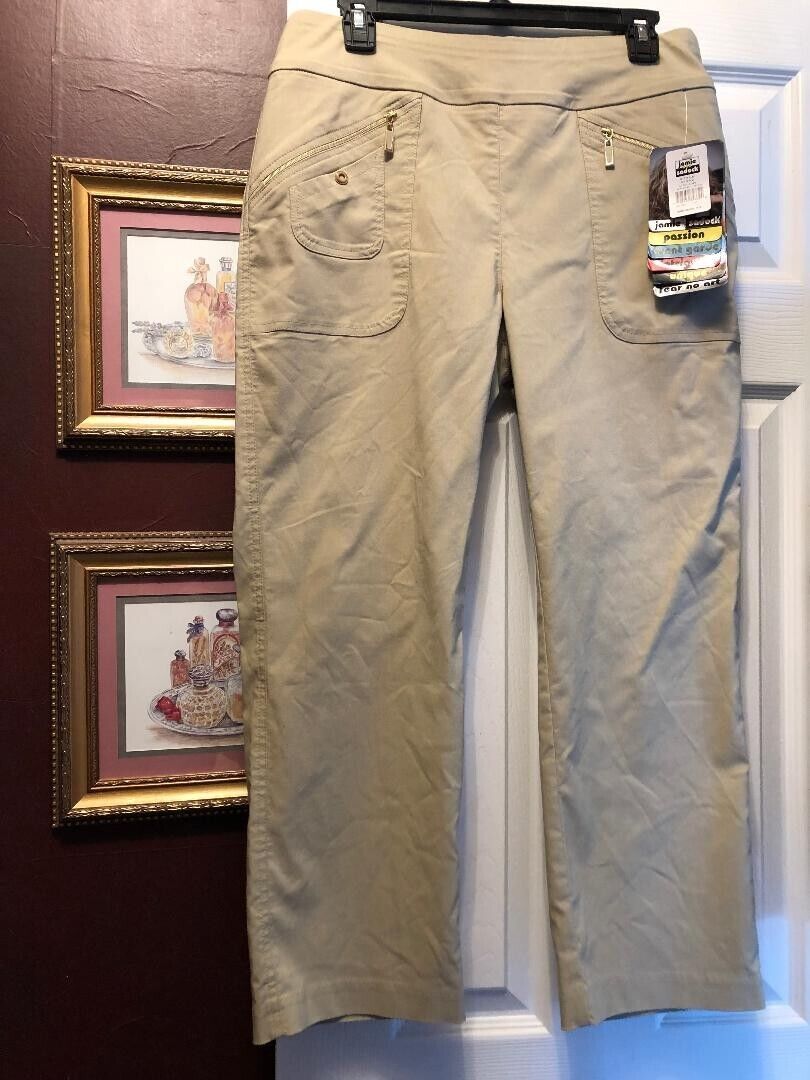 NWT JAMIE SADOCK SAGE TAN SKINNYLICIOUS GOLF ANKLE PANTS Size 12 $120 - $64.99