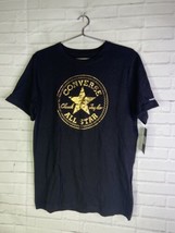 NEW Converse Chuck Taylor All Star Logo Gold Black Short Sleeve T-Shirt ... - £8.17 GBP