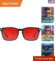 Stylish Retro Square Blue Light Blocking Glasses for Improved Sleep Quality - $45.00