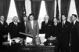 John F. Kennedy Meeting With Ambassadors At Desk 4X6 Photo Reprint - £6.26 GBP