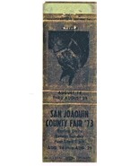 Matchbook Cover San Joaquin County Fair 1973 California Horse Shiny Gold - £5.24 GBP