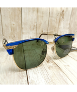 VINTAGE Riviera Eyewear Clear Blue Gold UV Sunglasses 2838 - NEW, OLD ST... - $24.70