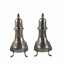 Sterling Silver Durham Hand Chased Salt &amp; Pepper Shakers Vintage Ca. 1950s - £202.50 GBP