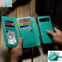 For Samsung S9 S20+ Note 20Ultra Removable Magnetic Wallet Leather Case Cover - £67.07 GBP