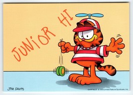 Garfield Cat Postcard Junior Hi Jim Davis Comic Orange Tabby 1978 Cartoon Unused - £7.44 GBP
