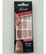 Kiss Nail Dress Fashion 28 Strips 59805 KDS19X Cheetah Pink New - $6.99
