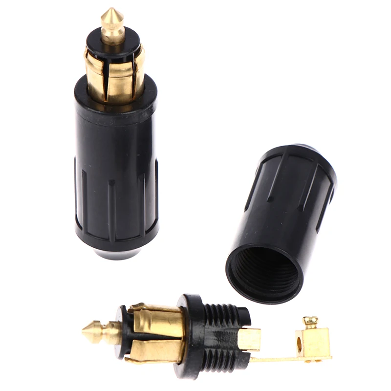 12V European Type DIY Din Hella Male Plug Powerlet Plug Cigarette Lighter Adap - £10.50 GBP