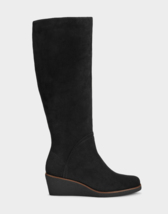 Aerosoles Womens Binocular Knee High Boots Black Suede Size 8W Brand New - £128.58 GBP