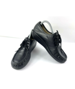SAS Oxfords Women 9.5 M Bounce Shoes Black Leather Moc Toe Wedge Tripad ... - $47.29 CAD
