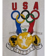 Adidas Olympics T Shirt Vintage 80s 1988 Summer Games Seoul Medium Singl... - £135.48 GBP