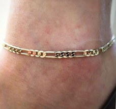 Womens Gold Figaro Chain Naked Lady Ankle Bracelet Anklet - $9.49