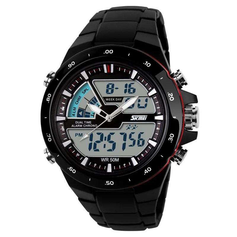 Sport Watch Men Fashion Casual Alarm Clock Waterproof Military Chrono Du... - £18.61 GBP