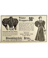 Bloomingdale Bros Winter Wrap 1894 Advertisement Victorian Fashion ADBN1bbb - €17,17 EUR Bloomingdale Bros Winter Wrap 1894 Advertisement Victorian Fashion ADBN1bbb - €17,17 EUR