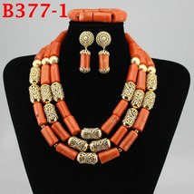 Red Coral Jewelry Sets for Women Fantastic Red and Gold Nigerian Wedding Gift Co - £88.57 GBP