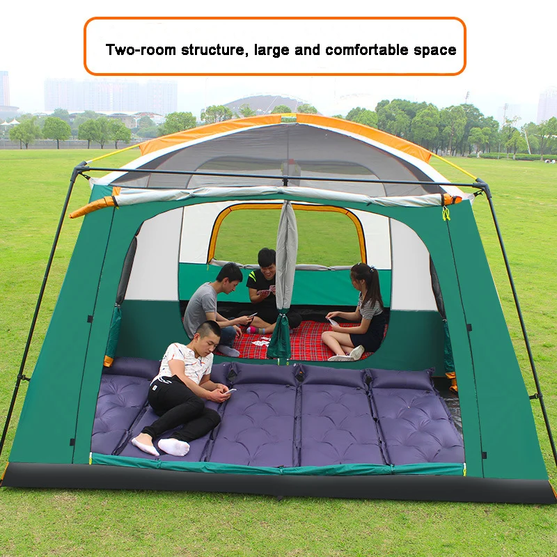 Outdoor Windproof Family Camping Tent Portable Tent for Camping Hiking - £319.68 GBP+
