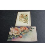 Vintage 1900’s (2) Postcards- Religious, Printed in Germany &amp; Flowers wi... - £9.08 GBP