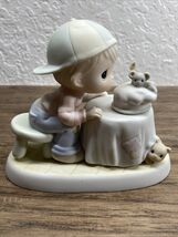 Vintage Precious Moments Well Blow Me Down It's My Birthday Figurine KG JD - $9.89