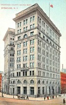 Syracuse New York~Ononoago Saving BANK~1908 Robbins Bros. Postcard - £5.98 GBP