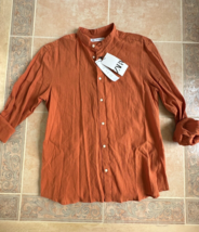 ZARA Cotton Front button blouse shirt Women size M - £41.05 GBP