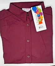 Chef Works Color  Work Shirts Maroon- SIZE SMALL- NJ2 - $9.27