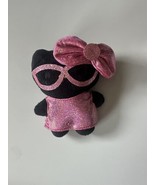Black Hello Kitty Plush Keychain Pink Glitter Dress and Bow Plush Keycha... - $12.99 CAD